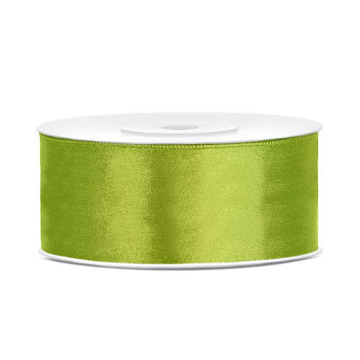Picture of SATIN RIBBON GREEN APPLE 25MM PER METRE